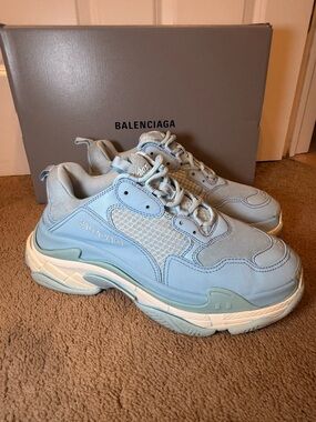 Balenciaga Triple S Sneakers in Light Blue